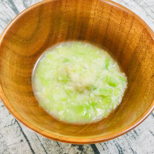 【離乳食/生後7〜8ヶ月】すりおろし高野豆腐と春キャベツの和風スープ