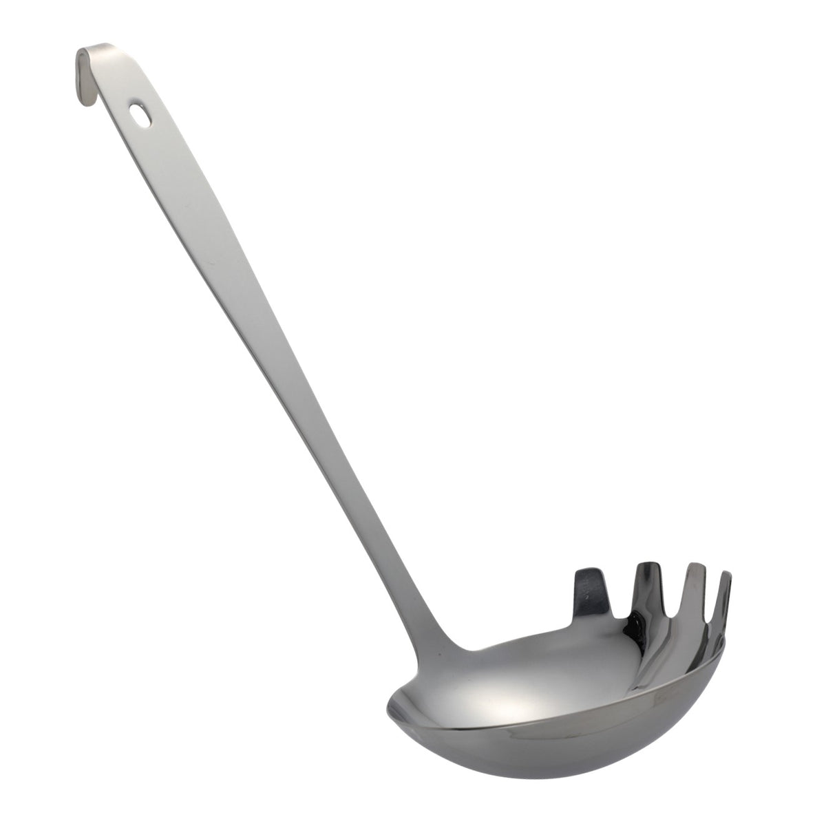 麺とスープが一度にすくえるおすすめ学校給食用おたま『歯付きお玉