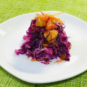紫キャベツと無農薬甘夏のサラダ